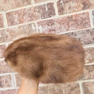 Vintage Nikki brown mink fur beret